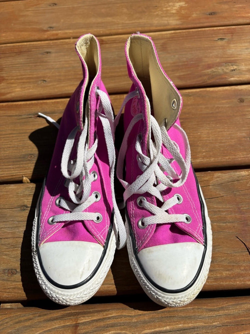 Converse Magenta High-Top Canvas Sneakers - Women’s Casual Shoes